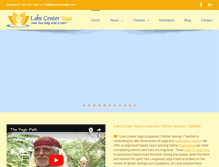 Tablet Screenshot of lakecenteryoga.com